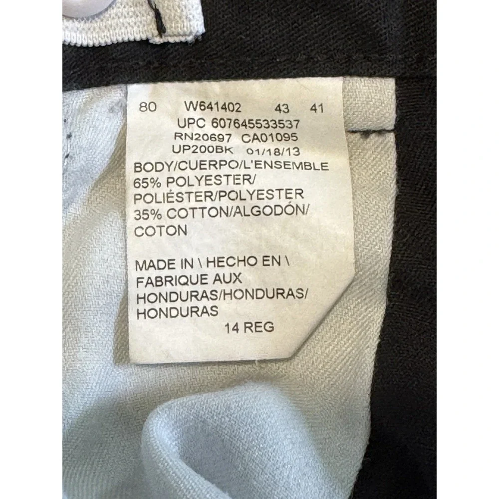 Boys Dickies Pants Size 14 Reg 2 Pair Black Uniform Adjustable Waist Knee Wear